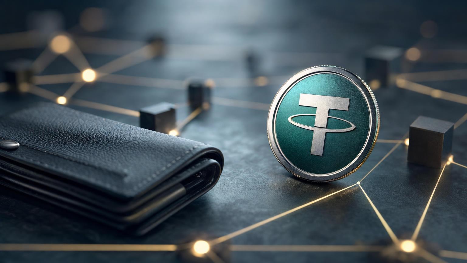 Persona comparando la red, la dirección y los datos de una transferencia de USDT antes de confirmar el intercambio